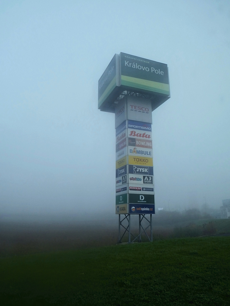Commercial "Obelisk" in Misty Morning
