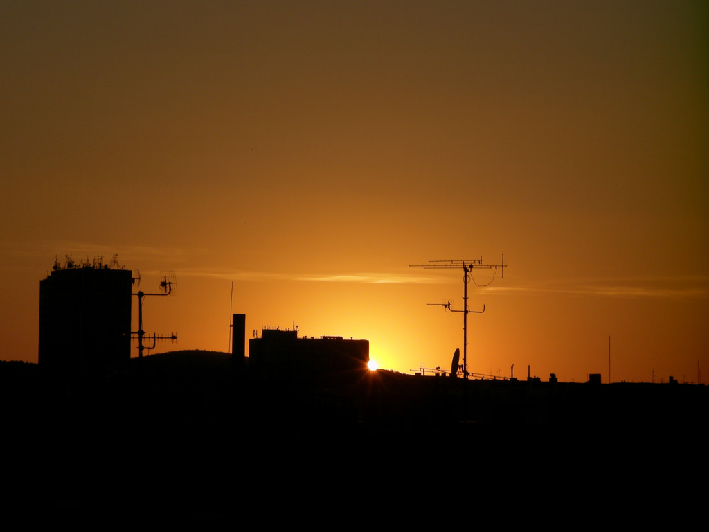 Sunset over Brno (Sept. 7, 2013)